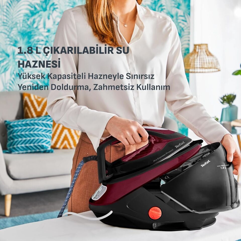 TEFAL GV9230 Pro Express Protect 140 gr Sürekli ve 560 gr Şok Buharlı 2600 Watt Buhar Kazanlı Ütü