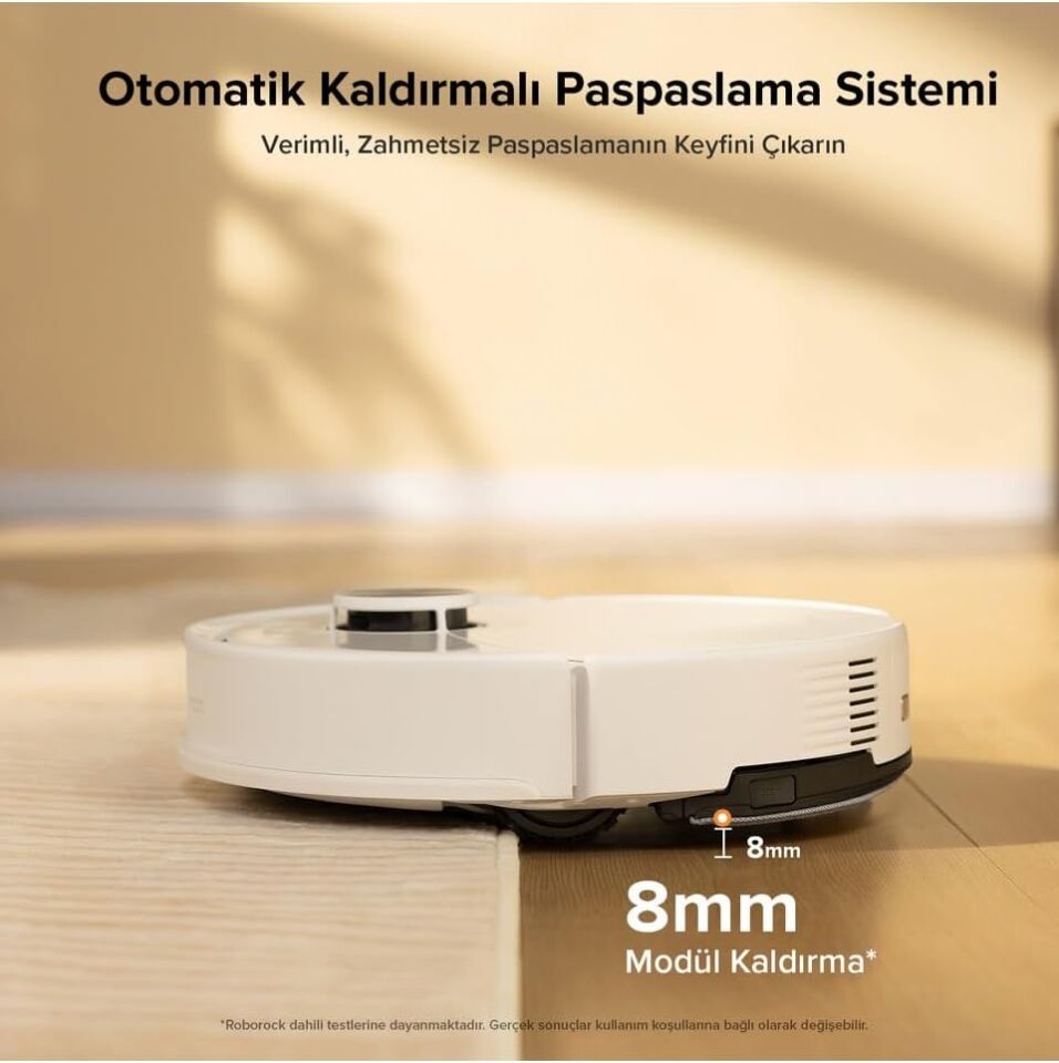 Roborock S8 Pro Plus Akıllı Beyaz Robot Süpürge 10.000 HyperForce Emiş Gücü