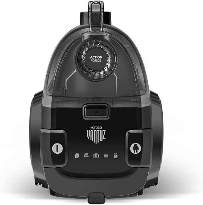 Karaca Vantuz Action Force X10 2 Lt Toz Torbasız Hazneli Elektrikli Süpürge Black 899 W