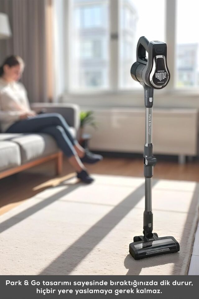 Karaca Power Up Pro Dik Süpürge Black Chrome 350 W