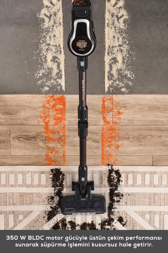 Karaca Power Up Pro Dik Süpürge Black Chrome 350 W