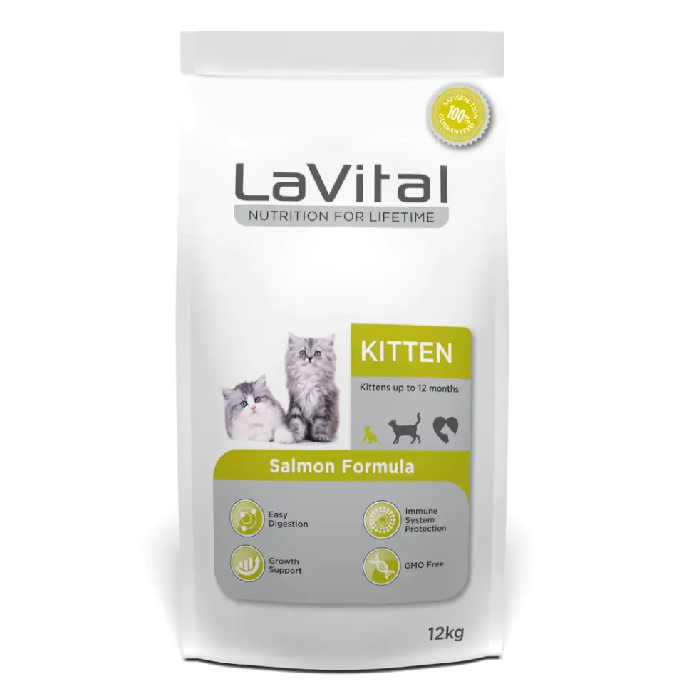 LaVital Kitten Bağışıklık Sistemi Güçlendirici Somonlu Yavru Kedi Maması 12kg