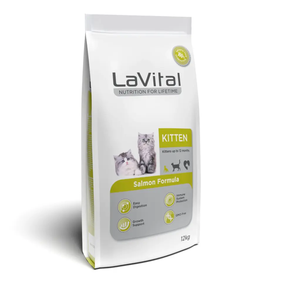 LaVital Kitten Bağışıklık Sistemi Güçlendirici Somonlu Yavru Kedi Maması 12kg