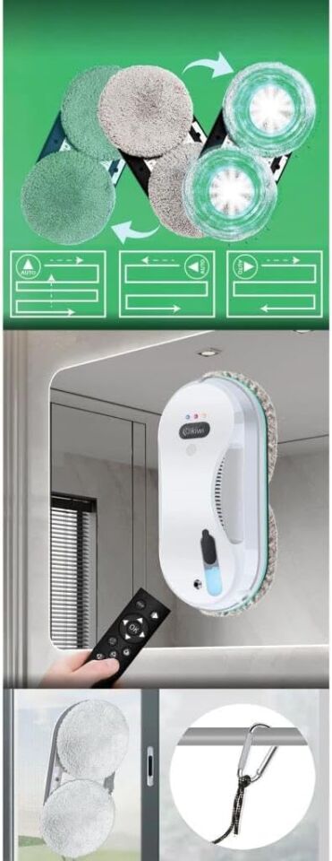 Kiwi Kwc-7130 Uzaktan Kumandalı Sıvı Püskürtmeli Cam Silme Robotu