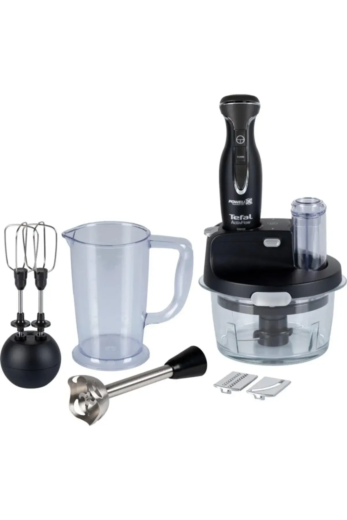 TEFAL Powelix Activflow Expert 1500 Watt Cam Hazneli Blender Seti - Siyah