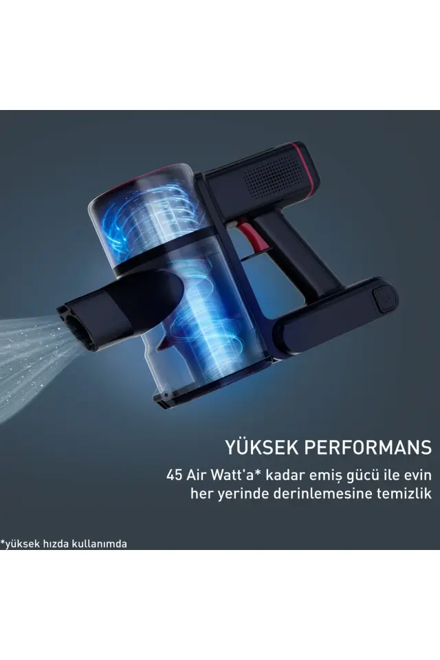 TEFAL TY6T90TR X-Force Flex 8.60 Max Aqua 45 Air Watt Kablosuz Şarjlı Dikey Süpürge