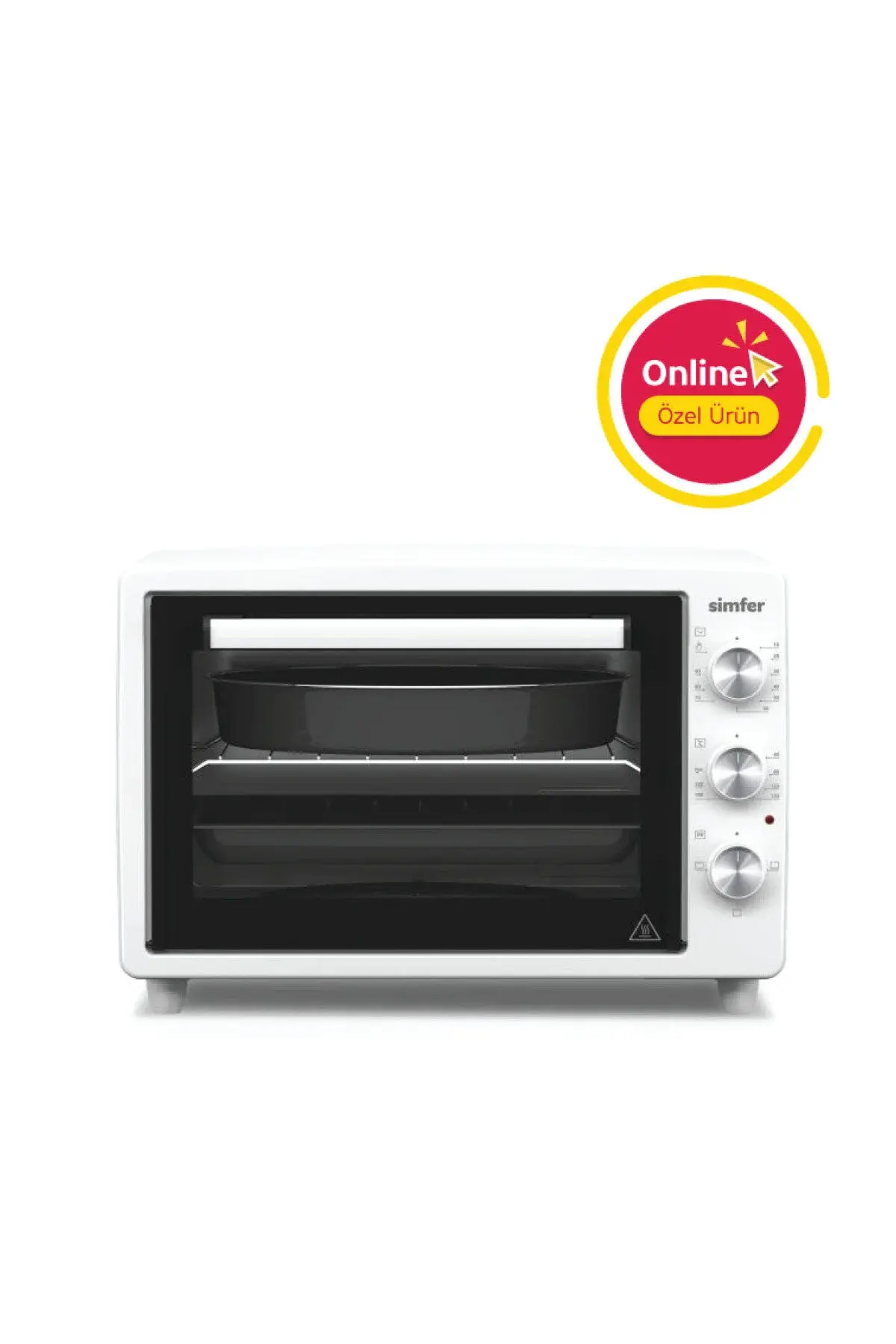 Simfer 3420 Beyaz 34 LT Statik Mini/Midi Fırın - 4 Fonksiyon, Programlanabilir Pişirme & Isı Kontrol Sistem