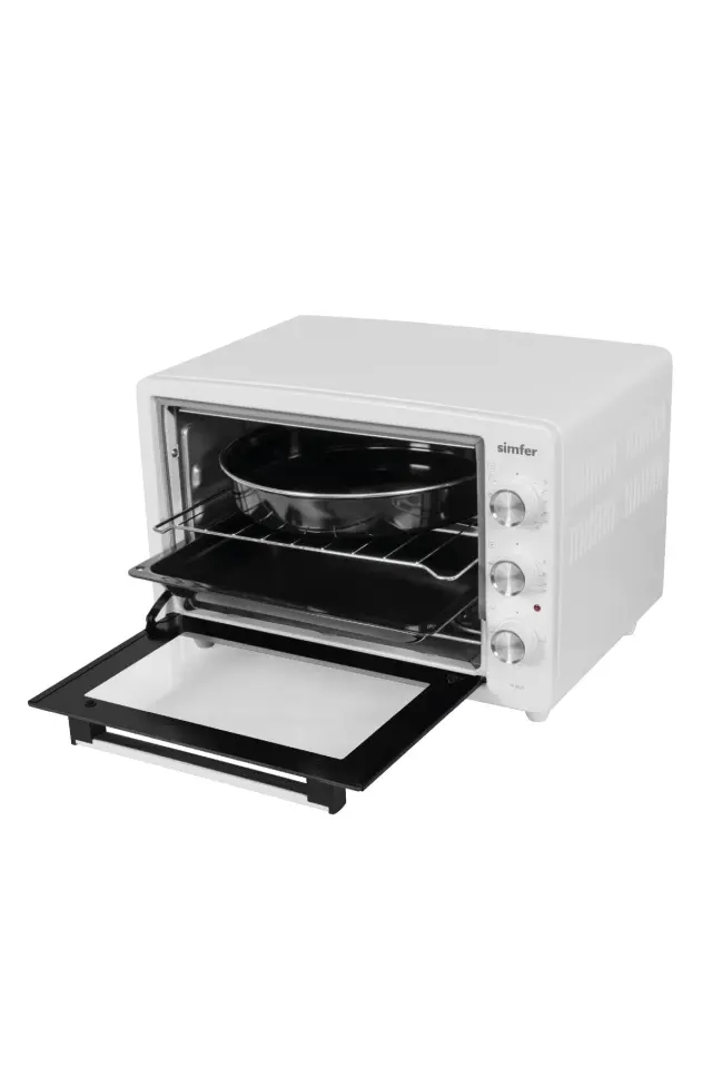 Simfer 3420 Beyaz 34 LT Statik Mini/Midi Fırın - 4 Fonksiyon, Programlanabilir Pişirme & Isı Kontrol Sistem