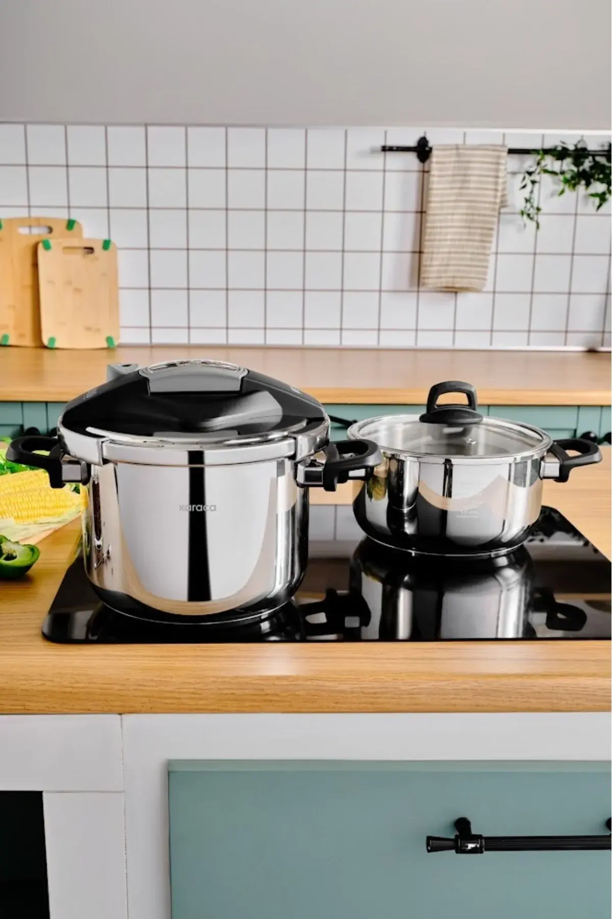 Karaca Perfect Gray Indüksiyon Tabanlı Düdüklü Tencere Seti 4+6 Litre