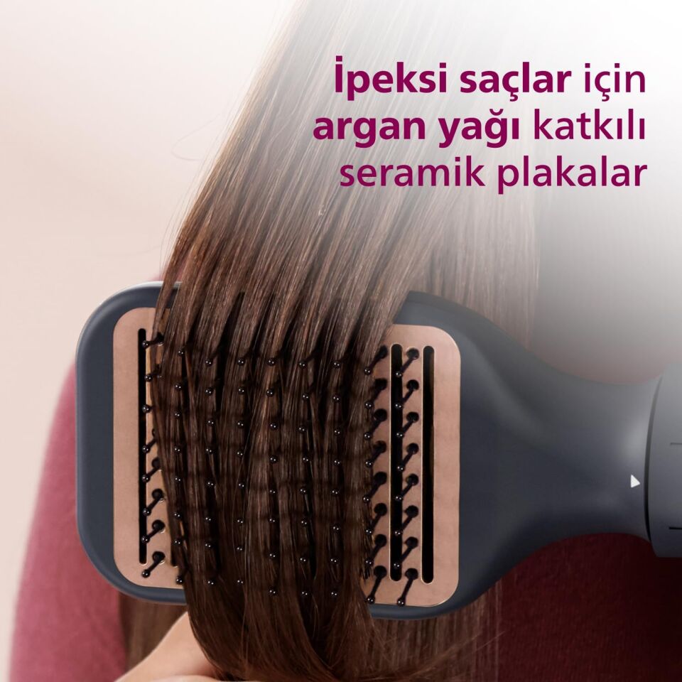 Philips Saç Şekillendirme Ve Kurutma Seti Bha530/00,argan Yağı Seramik Kaplama, 5 Aparat,3 Isı Ve Hız Ayarı