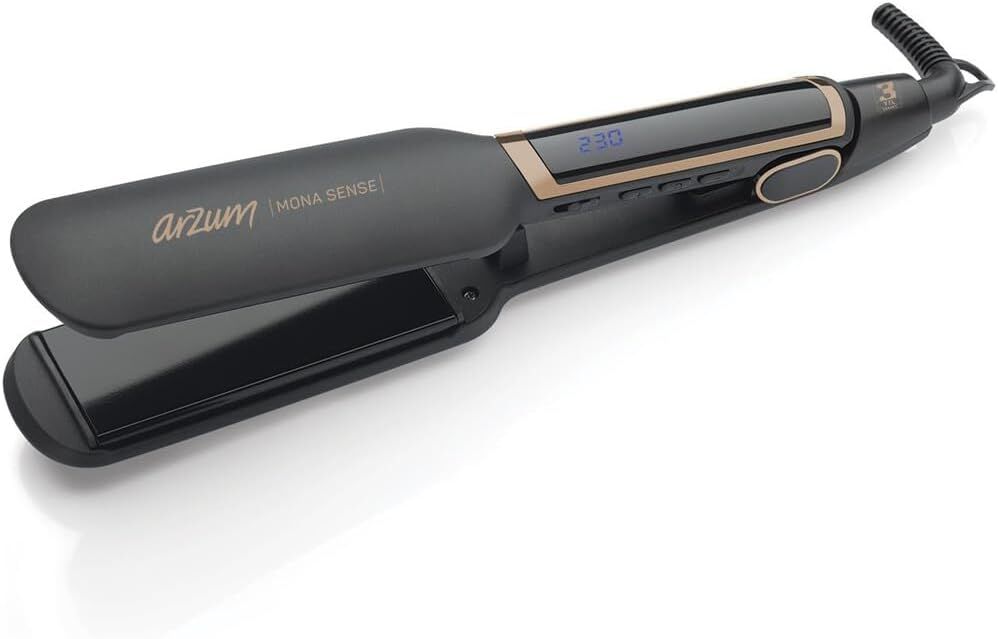 Arzum Mona Sense AR5035 Geniş Saç Düzleştirici – Keratin & Argan Yağlı Seramik Plaka – 230°C LED Ekran