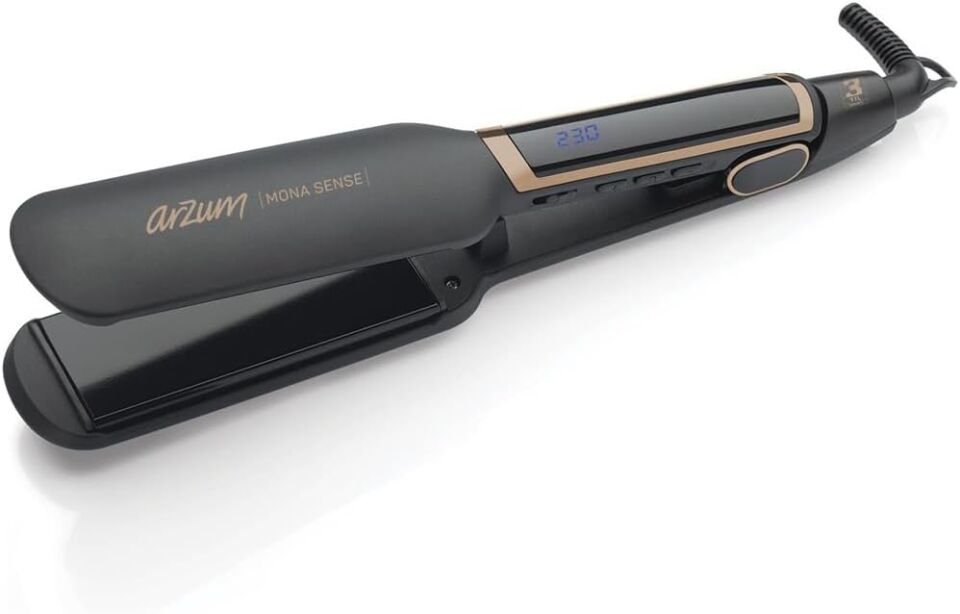 Arzum Mona Sense AR5035 Geniş Saç Düzleştirici – Keratin & Argan Yağlı Seramik Plaka – 230°C LED Ekran
