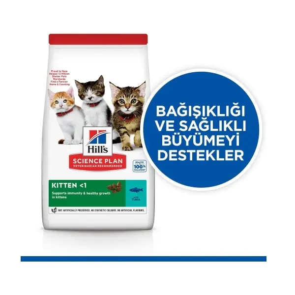 Hill's SCIENCE PLAN Healthy Development Ton Balıklı Yavru Kedi Maması 5kg + 2kg HEDİYE!