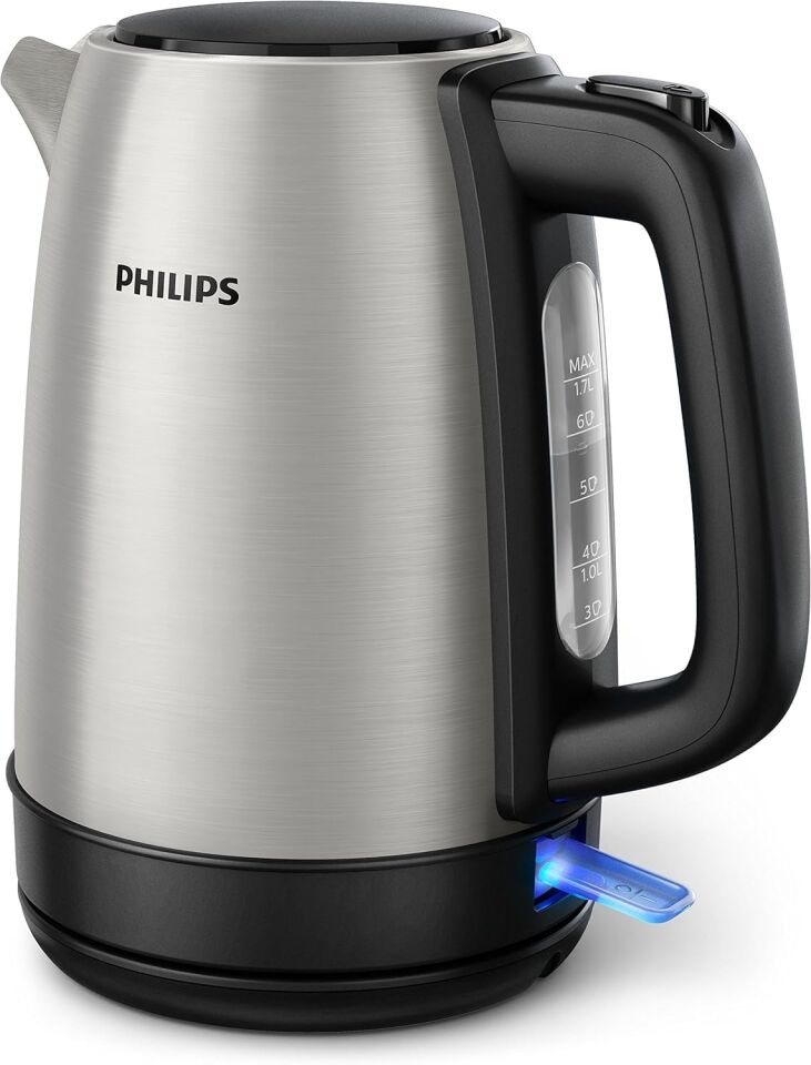 Philips Daily Collection Çelik Kettle 2200W, 1,7 Lt, Işıklı Gösterge, Yaylı Kapak, HD9350/90