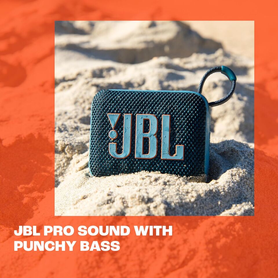 JBL Go4, Bluetooth Hoparlör, IP67, Siyah