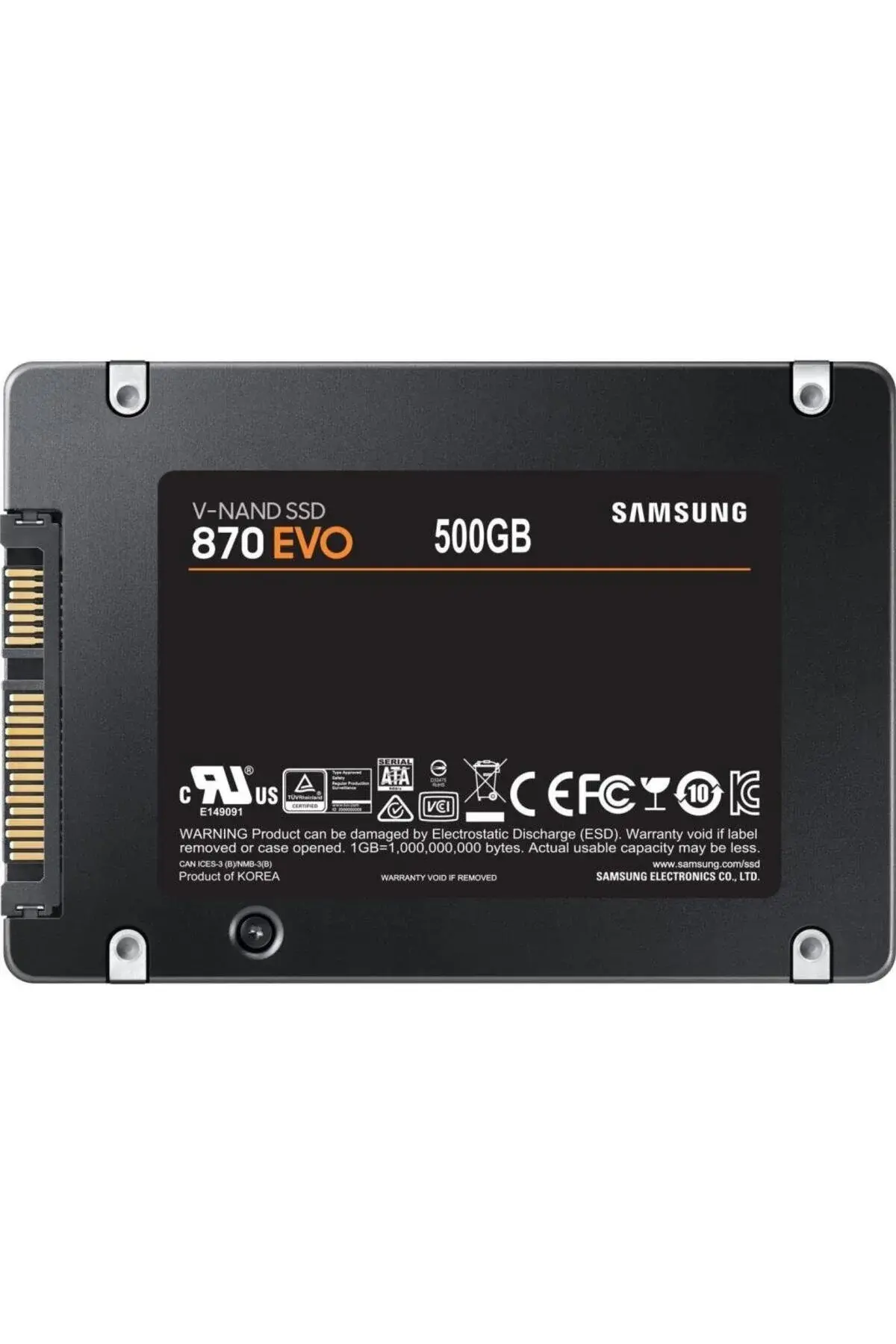 Samsung 500GB 870 Evo 560MB-530MB-s Sata 2.5'' (MZ-77E500BW) SSD Sabit Disk