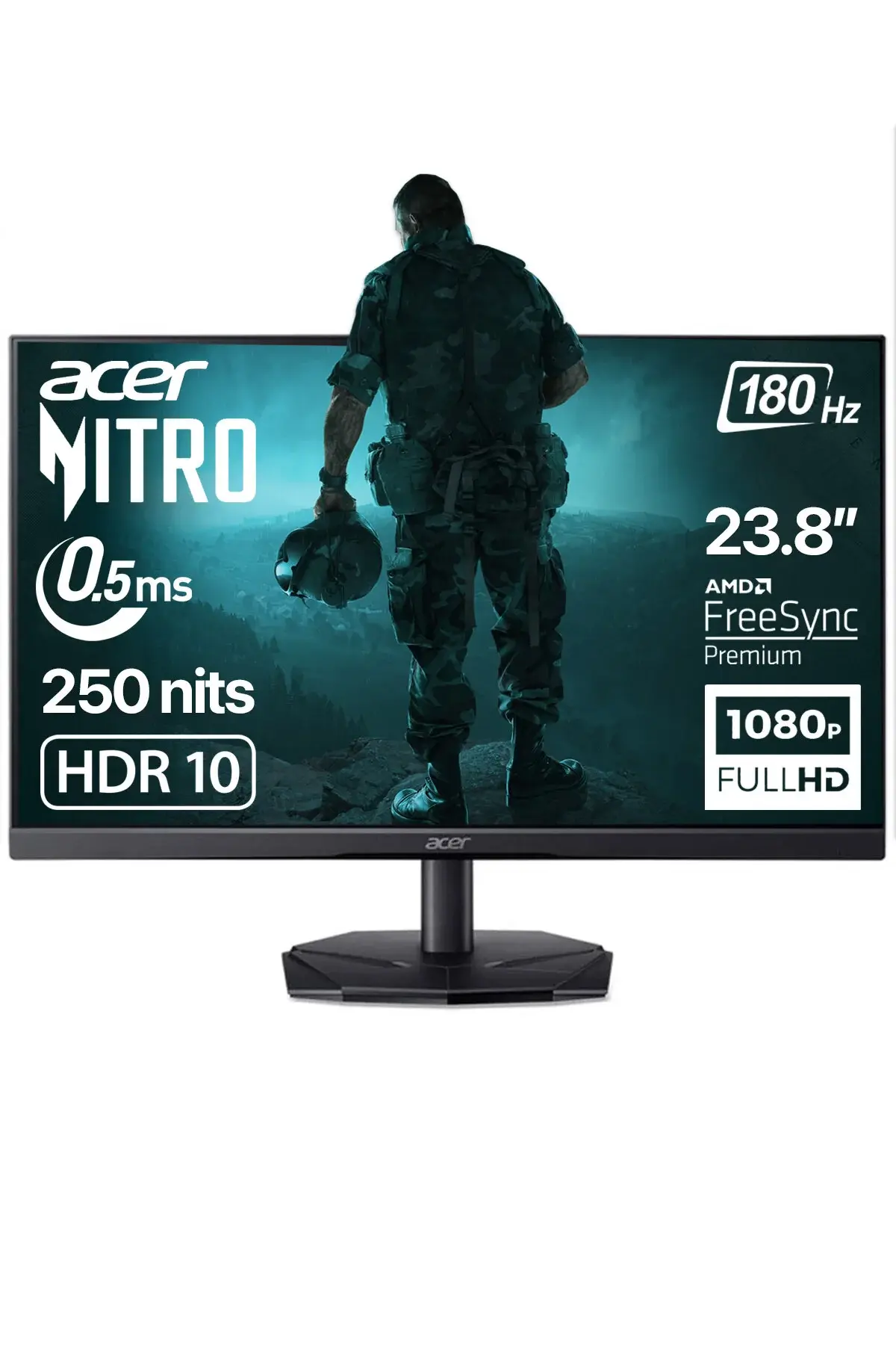 ACER Nitro KG241Y P3 23.8 inç 180Hz 0.5m Full HD FreeSync Premium VA Gaming Monitör (UM.QX1EE.307)
