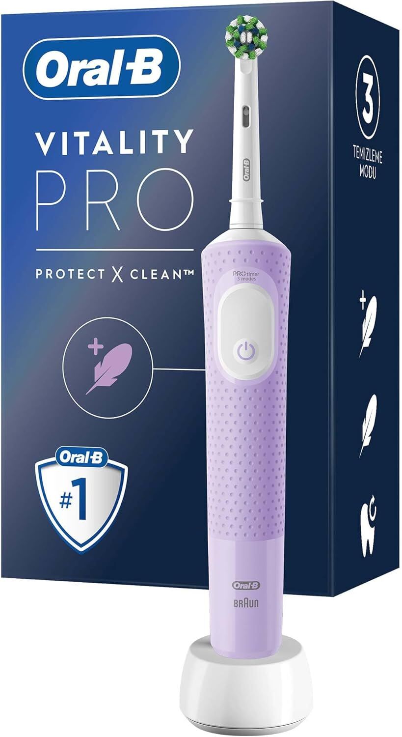 Oral-B D103 Vitality Pro Cross Action Şarjlı Diş Fırçası - Lila
