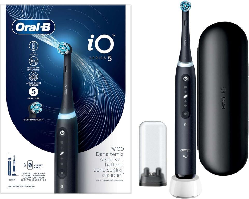 Oral-B iO 5 Şarjlı Diş Fırçası - Mat Siyah-