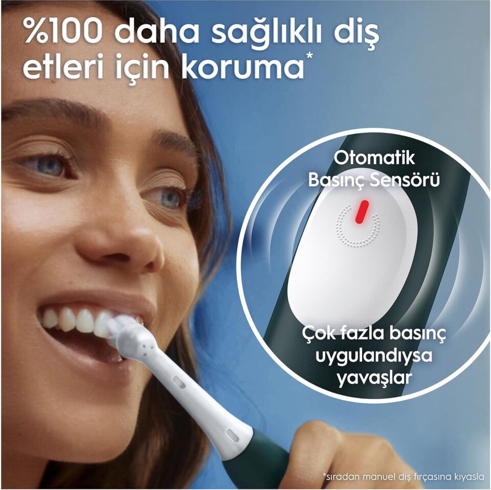 Oral-B iO 2 Şarjlı Diş Fırçası Seti 2'li – Gece Siyahı / Yeşil
