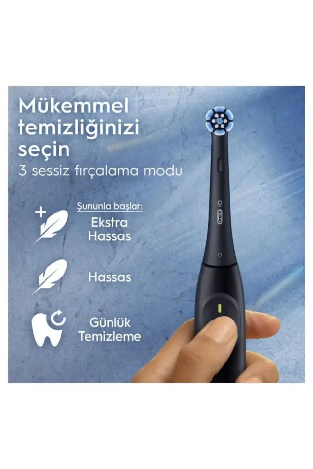 Oral-B İo 2 Gece Siyahı Şarjlı Diş Fırçası 1 Diş Fırçası Başlığı 1 Seyahat Kutusu