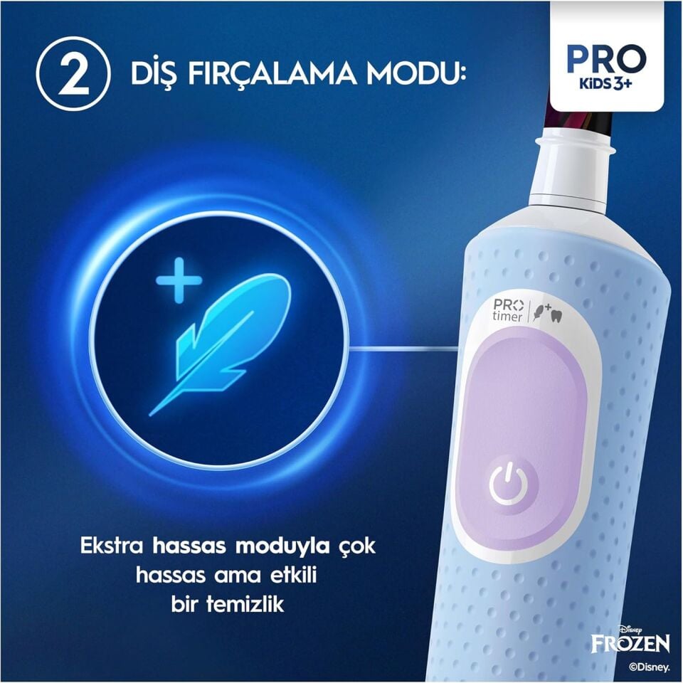 Oral-B Vitality Pro Frozen Özel Seri Çocuklar İçin Şarj Edilebilir Diş Fırçası