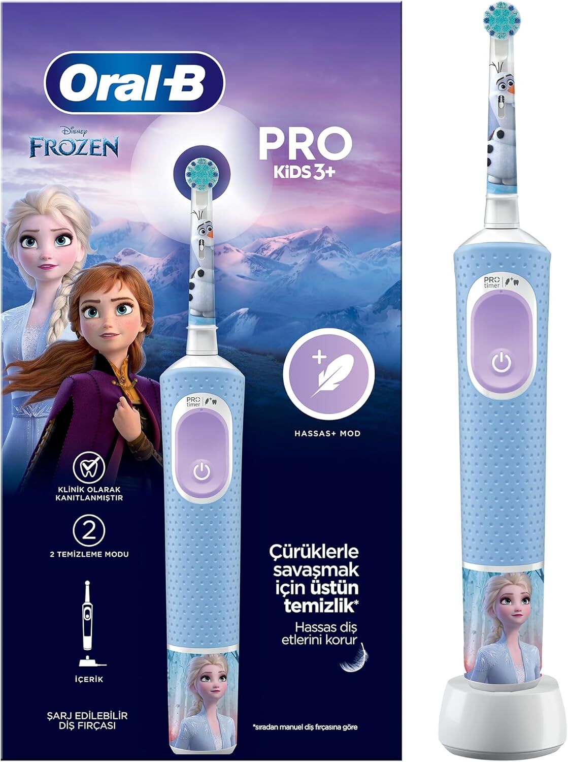 Oral-B Vitality Pro Frozen Özel Seri Çocuklar İçin Şarj Edilebilir Diş Fırçası