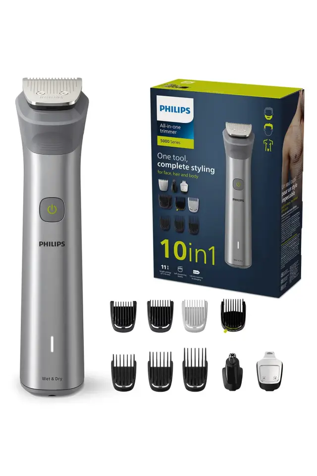 Philips 10'u 1 Arada Erkek Bakım Seti Mg5920/15-yüz/saç/vücut (ISLAK/KURU KULLANIM)