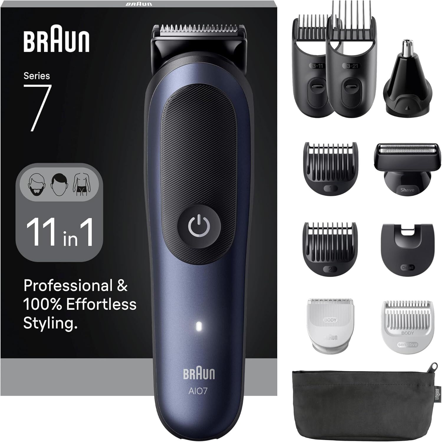 Braun Hepsi Bir Arada Series 7, 11’i 1 arada Tıraş Kiti, ProBlade, AutoSense, AIO7540