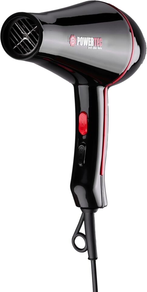 Powertec TR-601 (2500 W) Turbo Professional Series Fön Makinesi & Saç Kurutma 2.7m Uzun Kablolu Yeni Versiyon