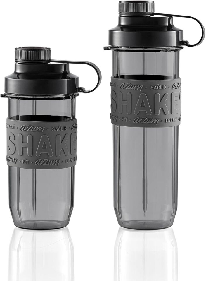 Arzum Shake'N Take Neo Kişisel Blender 570ml ve 400ml Şişe 500W Siyah - AR1147