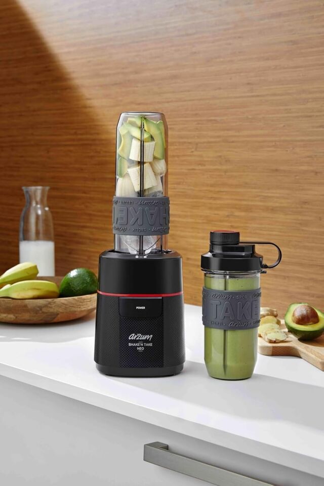 Arzum Shake'N Take Neo Kişisel Blender 570ml ve 400ml Şişe 500W Siyah - AR1147