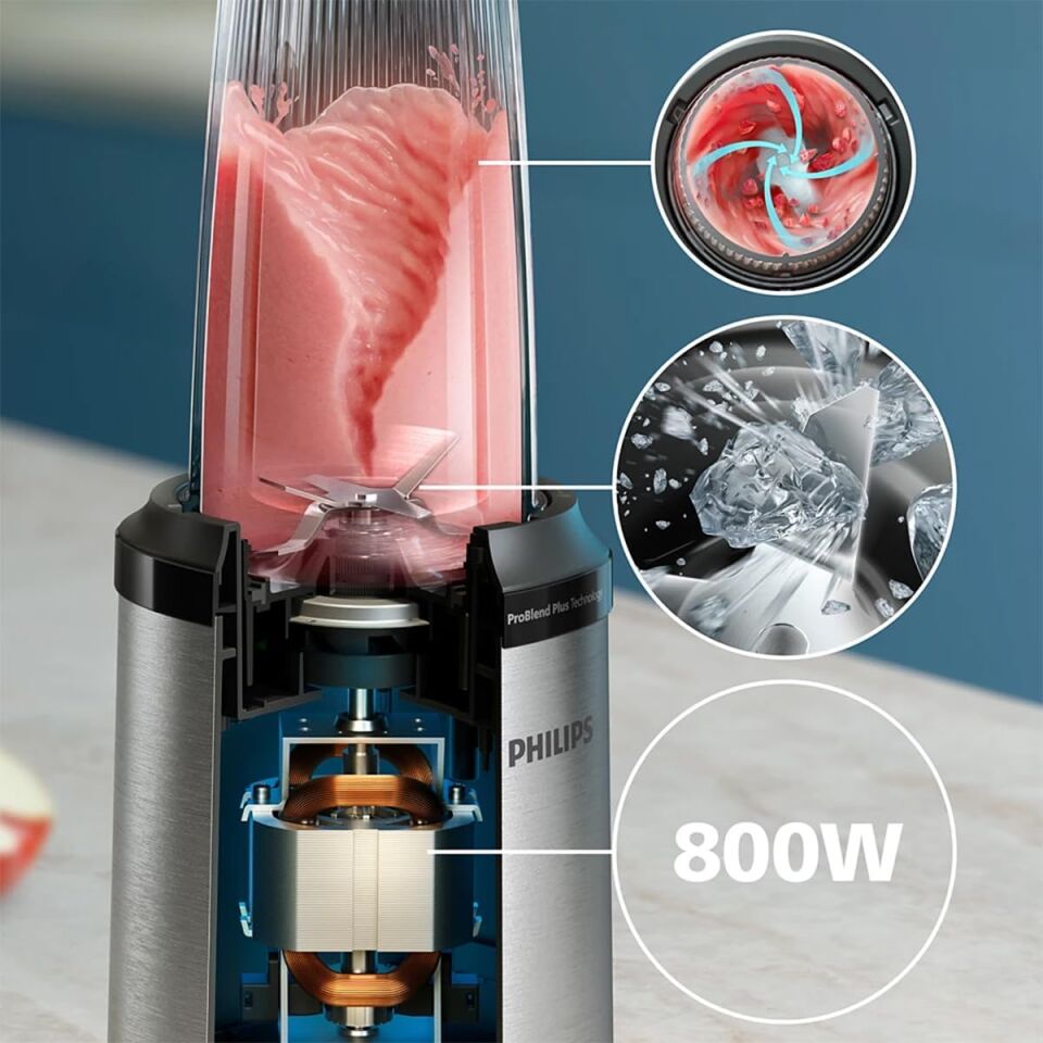 Philips 5000 Serisi Blender 800W, ProBlend Plus Teknolojisi, 0,7 Lt Kapasiteli Hazne, HR2764/00