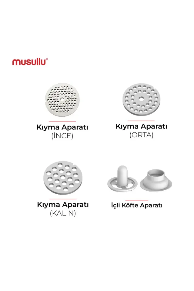 Musullu Et Kıyma Makinesi Ince Süzgeç 1800w