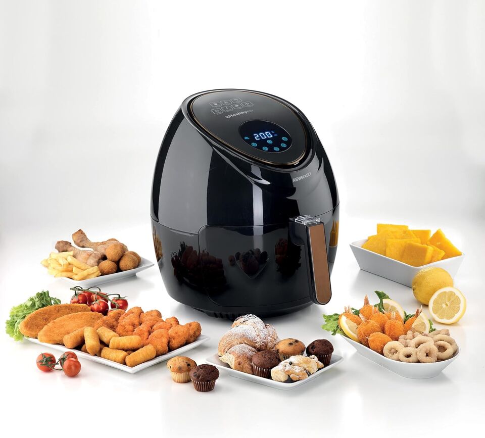 Kenwood Airfryer XXL Siyah HFP50.000BK - 5,5 Litre Geniş Hazne Kapasitesi, 1800 Watt, Dijital Dokunmatik Ekran, 7 Farklı Programlama, 80-200°C Sıcaklık Ayarı, Kolay Temizleme