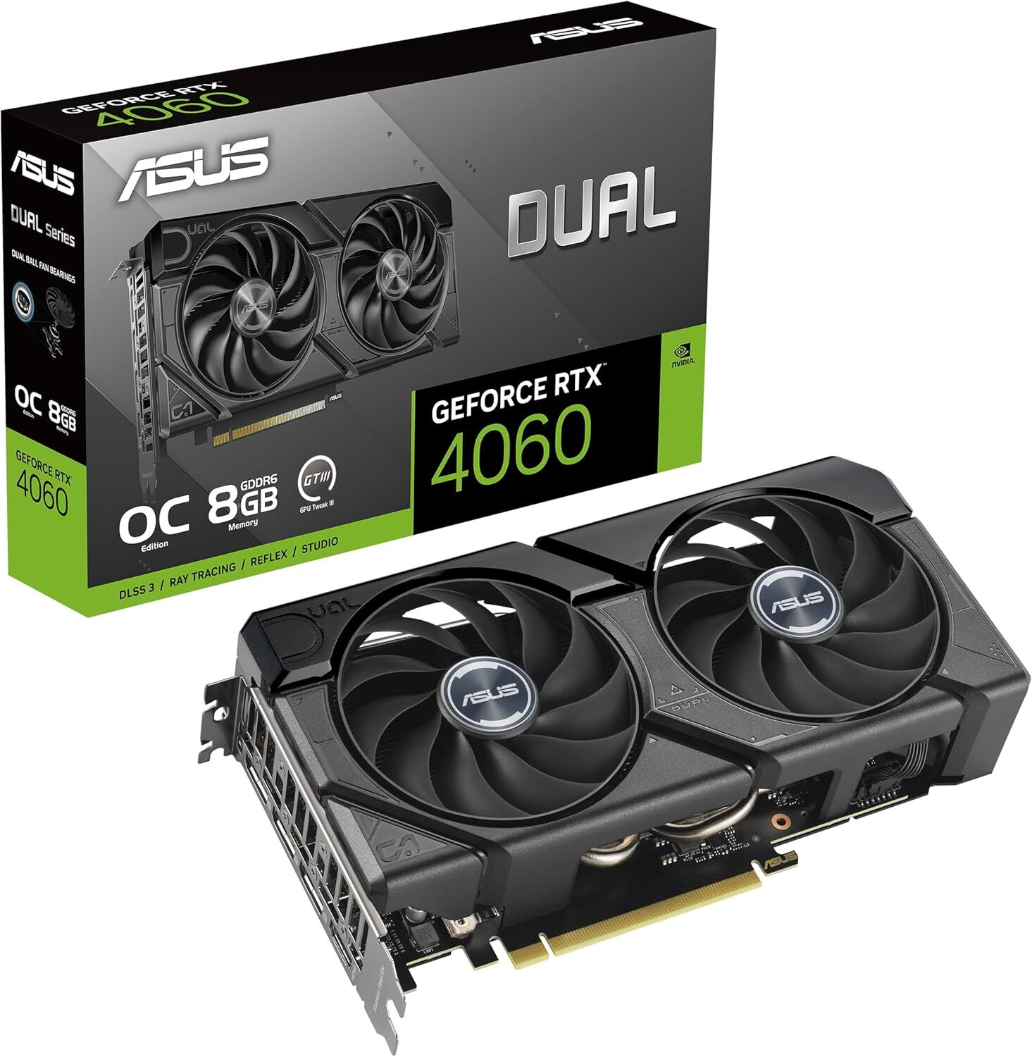 Asus DUAL-RTX4060-O8G-EVO 8GB Geforce RTX4060 GDDR6 128bit HDMI 3xDP 16x Ekran Kartı