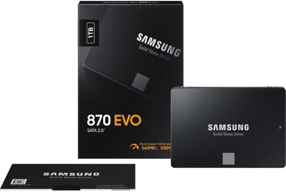 Samsung 1TB 870 560/530MB/s EVO MZ-77E1T0BW SSD