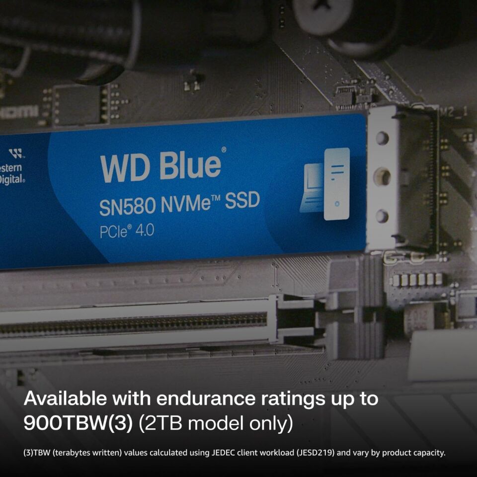 WD Blue SN580 WDS500G3B0E 500GB (4000/3600MB/s) M.2 2280 PCIe 4.0 NVMe SSD