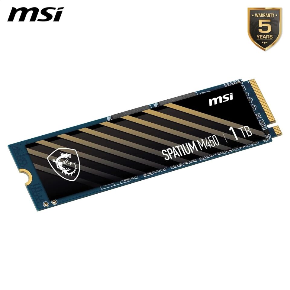 MSI Spatıum M450 Pcıe 4.0 Nvme M.2 1tb V1 Okuma 3400mb / Yazma 2400mb Ssd