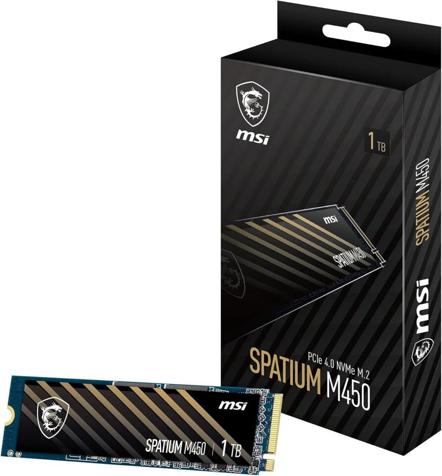 MSI Spatıum M450 Pcıe 4.0 Nvme M.2 1tb V1 Okuma 3400mb / Yazma 2400mb Ssd