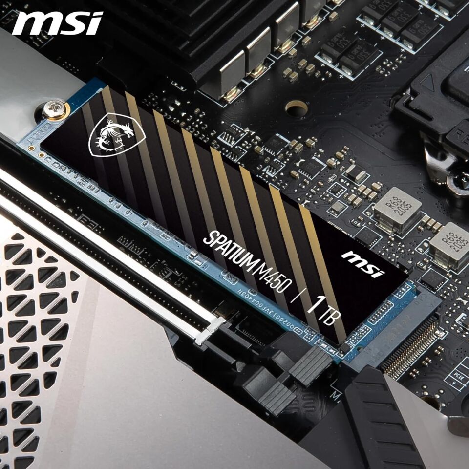 MSI Spatıum M450 Pcıe 4.0 Nvme M.2 1tb V1 Okuma 3400mb / Yazma 2400mb Ssd