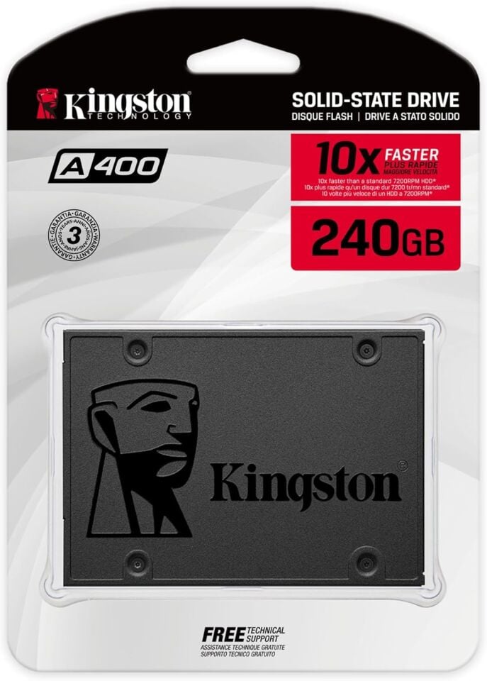 Kingston Kıngston Sa400s37/240g A400 2.5'' 240gb (500/350mb/s) Sata (3d Nand) Ssd Disk (7mm)
