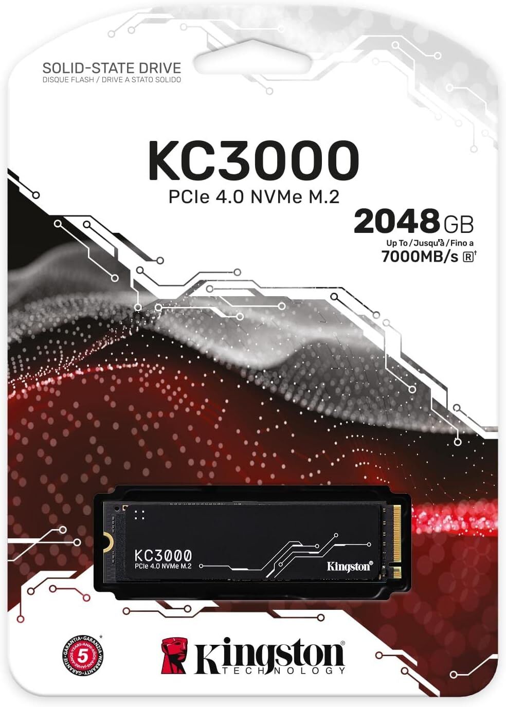 Kingston 2TB KC3000 NVMe M.2 SKC3000D/2048G Okuma Hızı 7000MB / Yazma Hızı 7000MB SSD