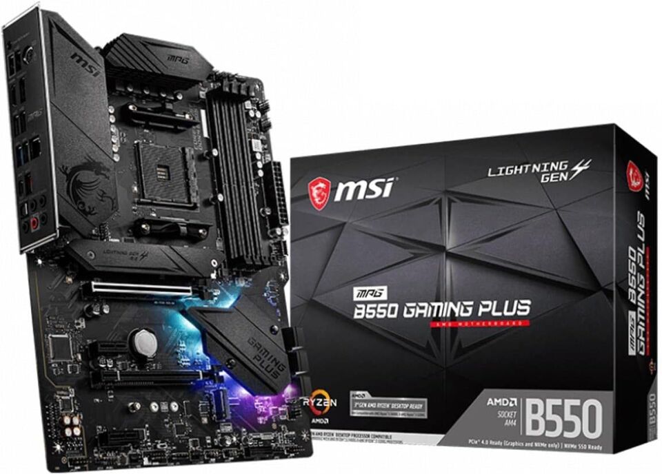 MSI MPG B550 GAMING PLUS Amd B550 Soket AM4 DDR4 4400MHz (O.C) M.2 ATX Anakart