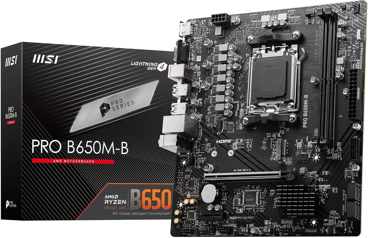 MSI PRO B650M-B DDR5 AMD B650 AM5 Soket DDR5 6800+(OC)MHz mATX Anakart