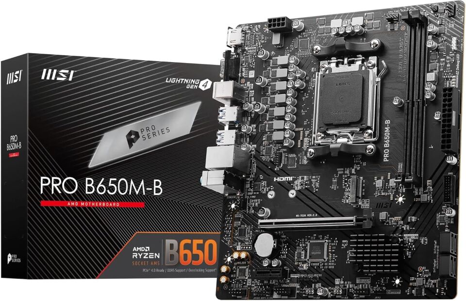 MSI PRO B650M-B DDR5 AMD B650 AM5 Soket DDR5 6800+(OC)MHz mATX Anakart