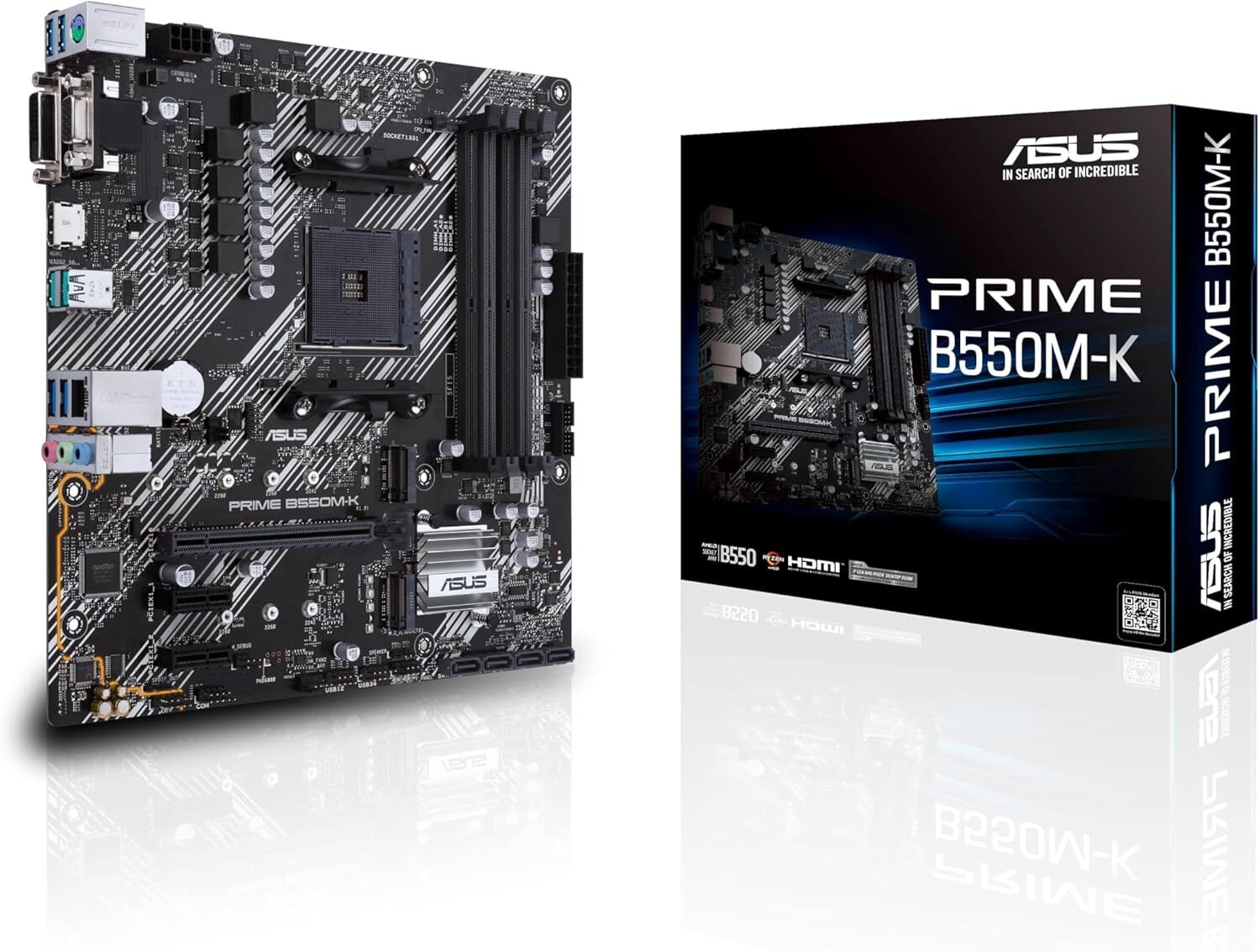 ASUS PRIME B550M-K B550 DDR4 Vga GLan mATX DVI 2*M2 HDMI USB3.2 AM4 AMD Anakart