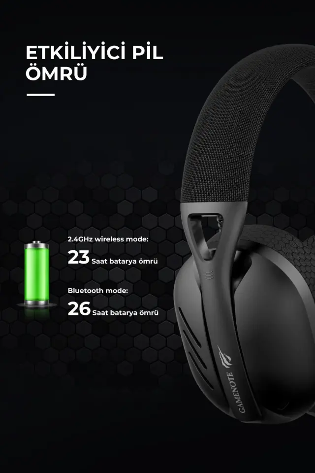 Havit Gamenote Fuxi-H3 Gaming Oyuncu Mikrofonlu Kulaklığı 7.1 - 4 Modlu (BT, 2.4Ghz, Type-C, 3.5mm) Beyaz