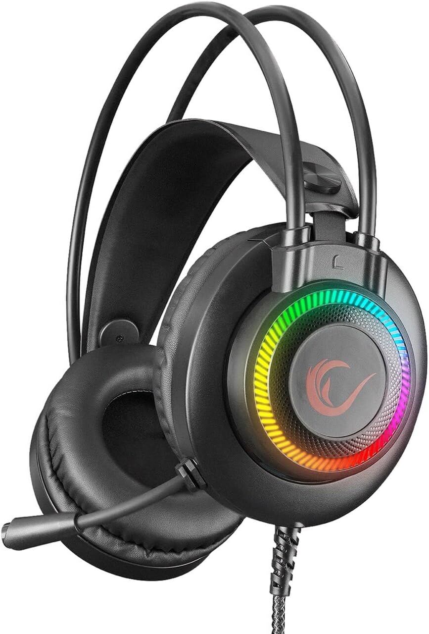 Rampage RM-K27 X-JAMMER Rainbow Ledli PC USB 3.5M PS4-XBOX-Mobile Gaming Oyuncu Mikrofonlu Kulaklık