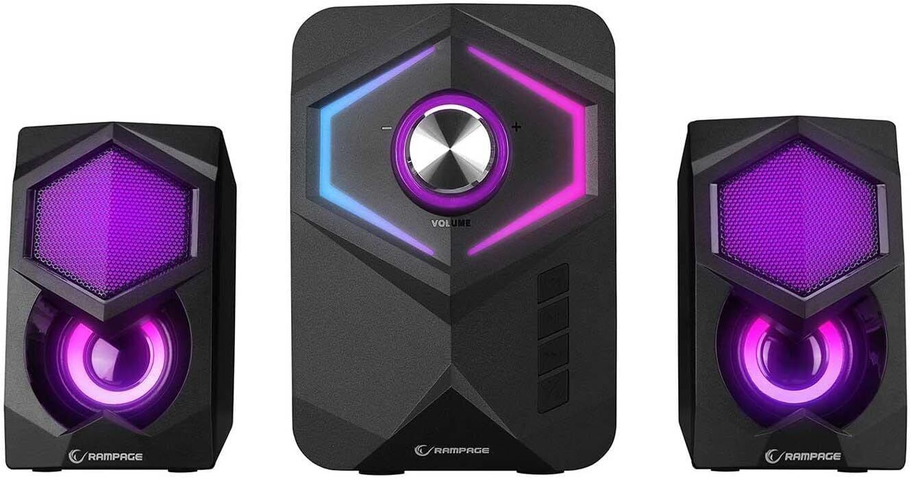 Rampage Rms-175bt 2+1 10w Bluetooth+usb-tf-fm Rainbow Gaming Oyuncu Ses Sistemi Bluetooth Hoparlör